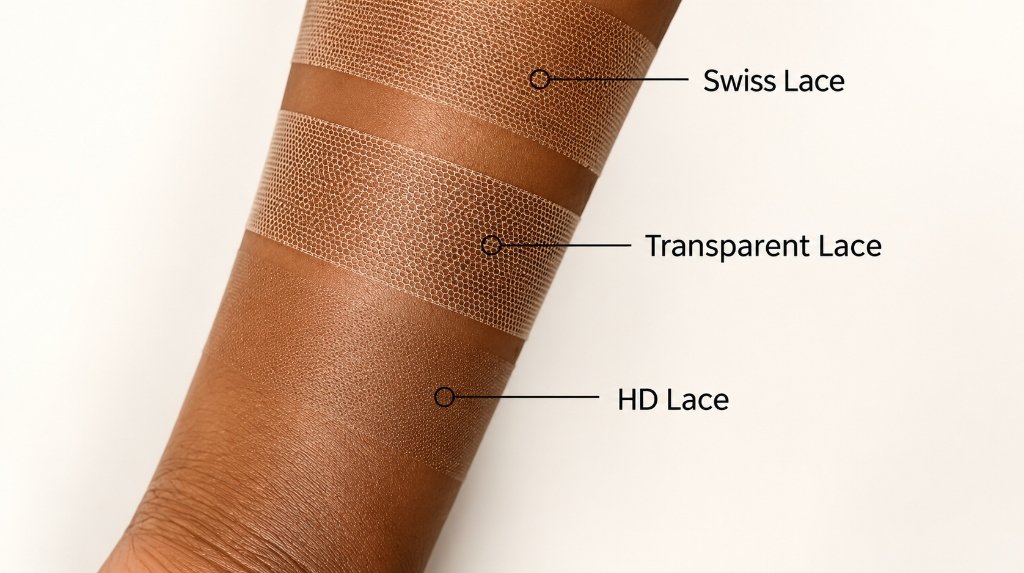 Swiss Lace, Transparent Lace, and HD Lace Tested on Melanin Skin Tone