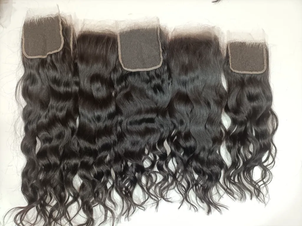 Natural Wave Closures (Raw Hair) (16, 4x4, HD Lace)